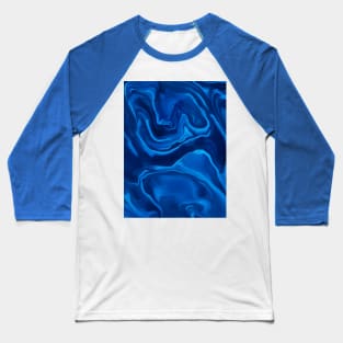 BLUE LIQUID MARBLE DESIGN, PATTERN Baseball T-Shirt